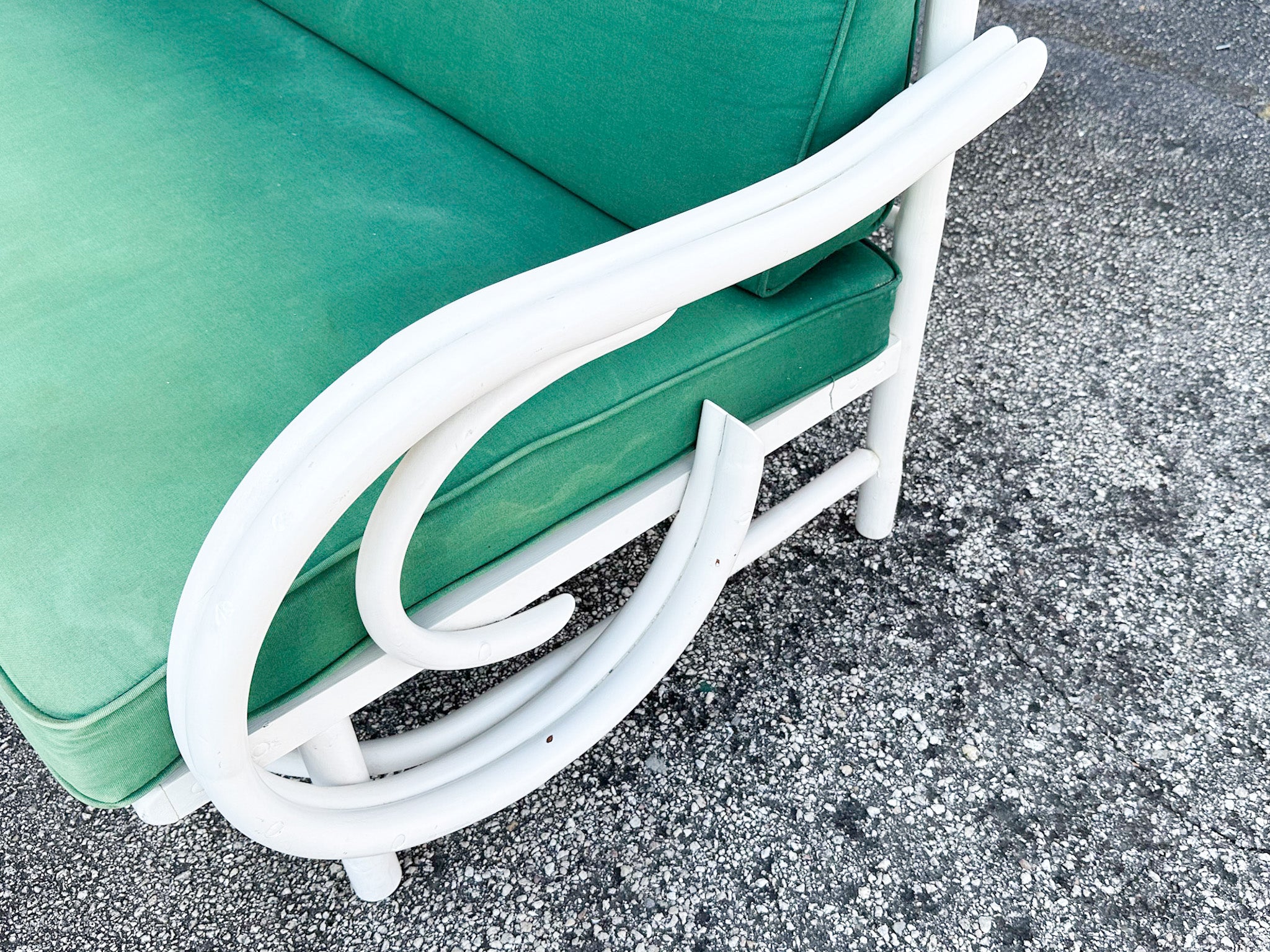 Two Part L Shaped Rattan Sofa - Image 14