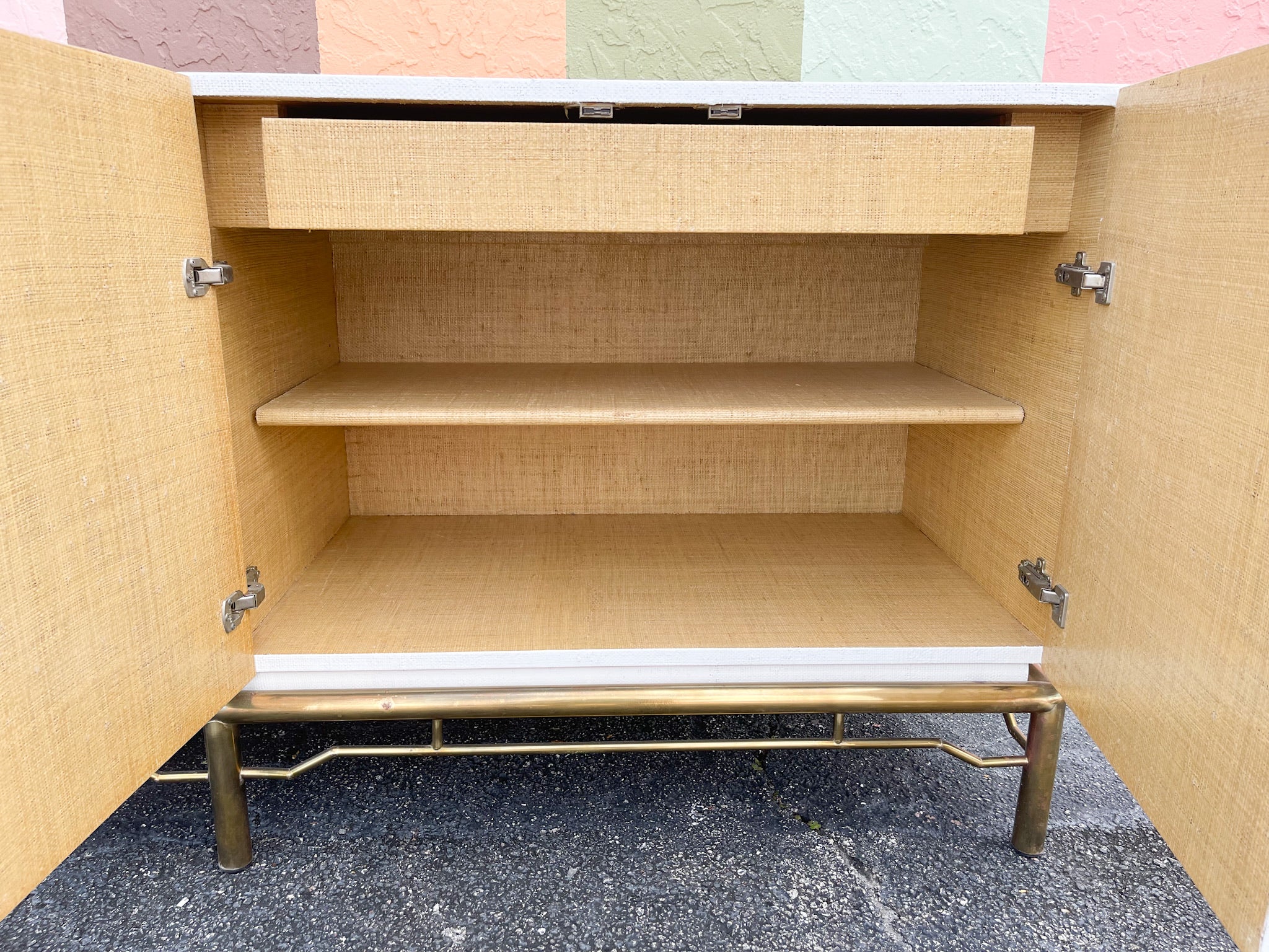 Linen Wrapped Mastercraft Credenza - Image 3