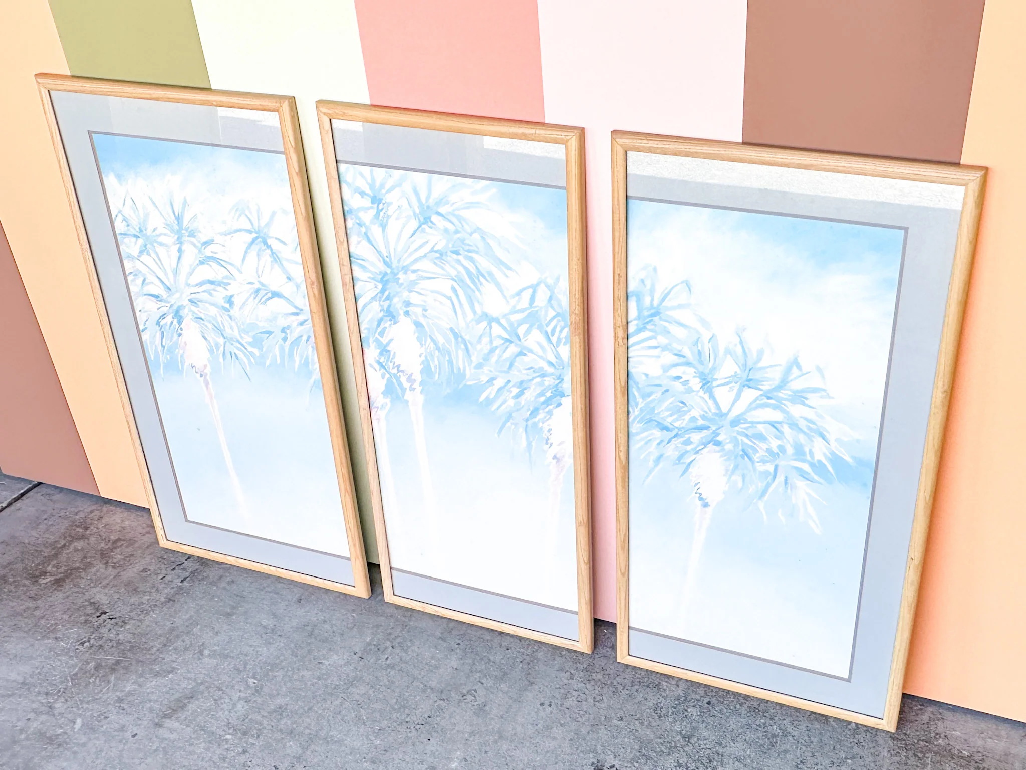Watercolor Palm Tree Triptych - Image 2