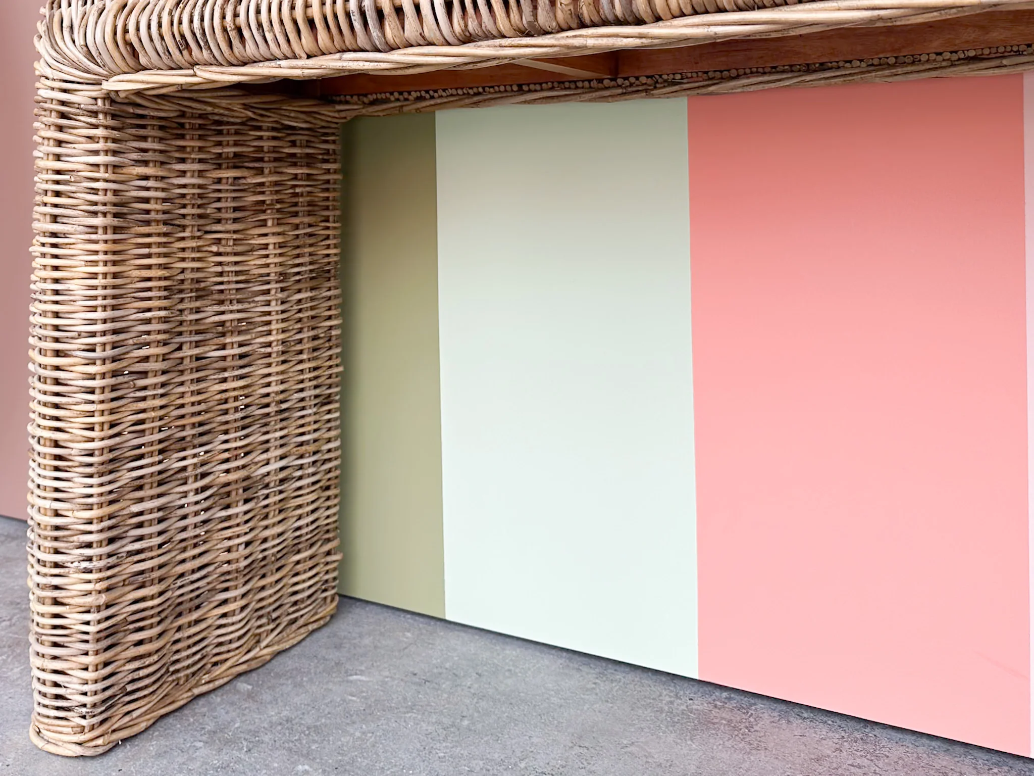 Waterfall Woven Rattan Console - Image 4