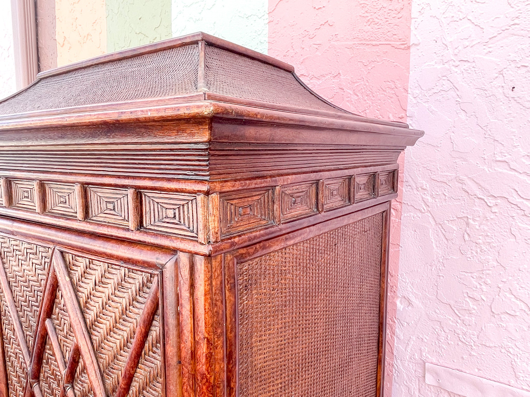 West Indies Style Pagoda Cabinet - Image 6