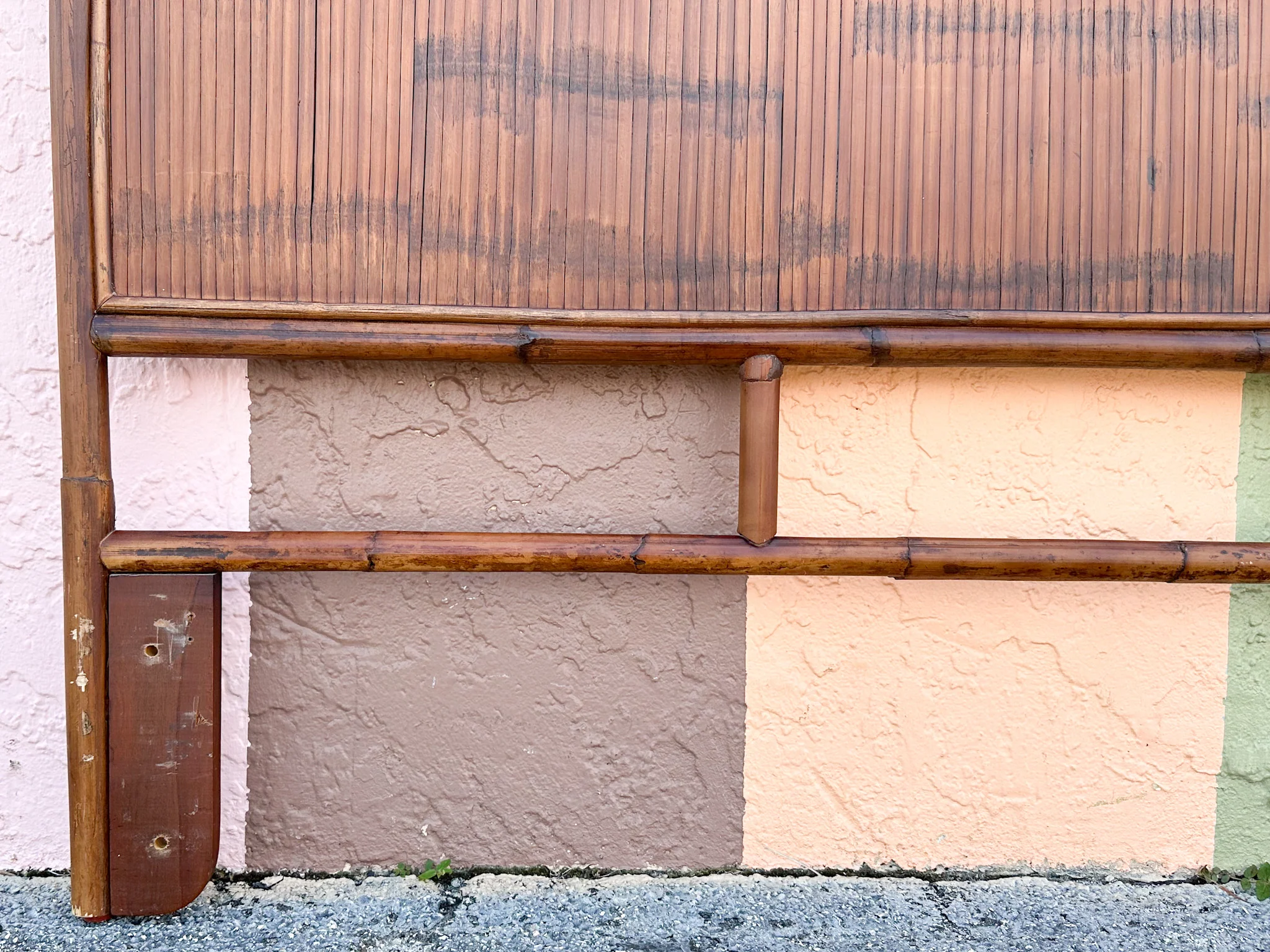 West Indies Style Queen Rattan Headboard - Image 4