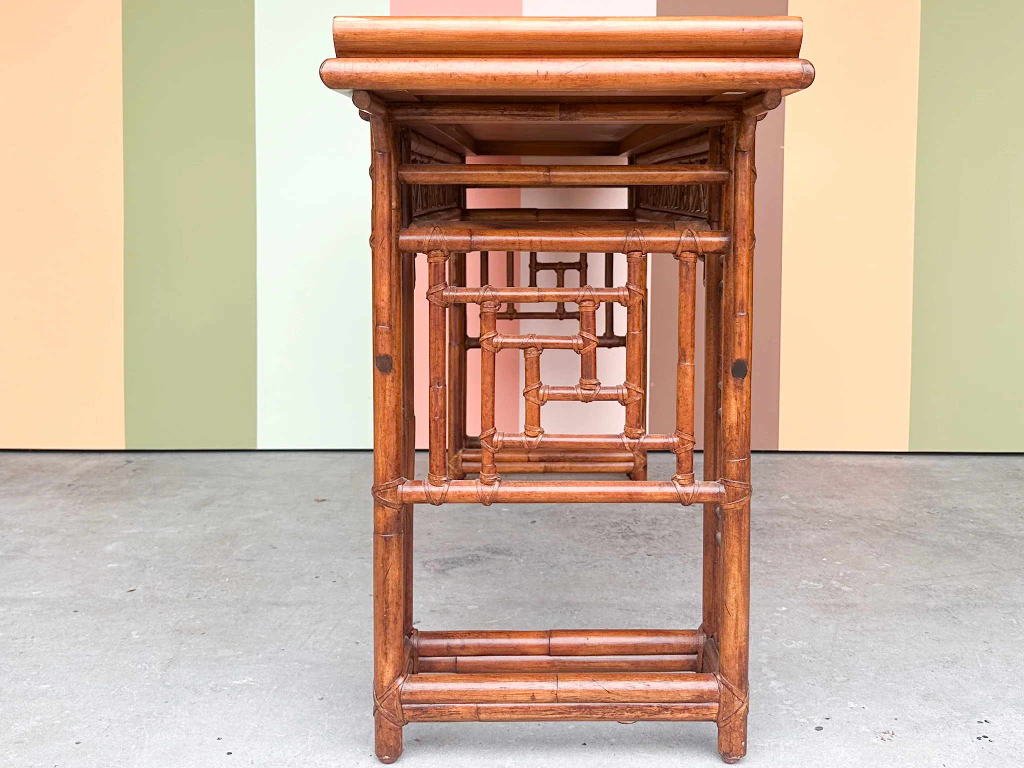 West Indies Style Rattan Console - Image 7