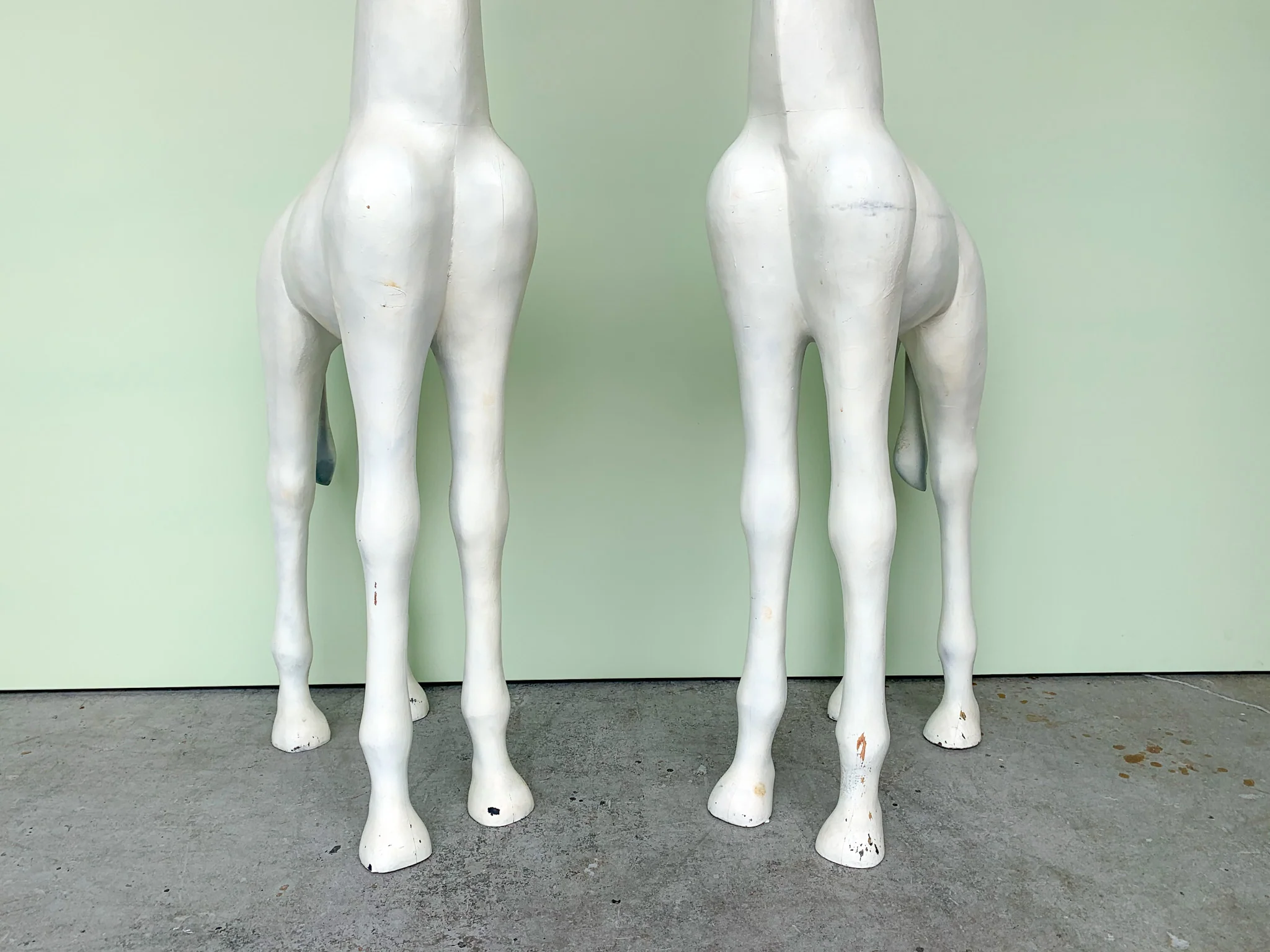 Whimsical Tall Wood Carved Giraffe - Image 4