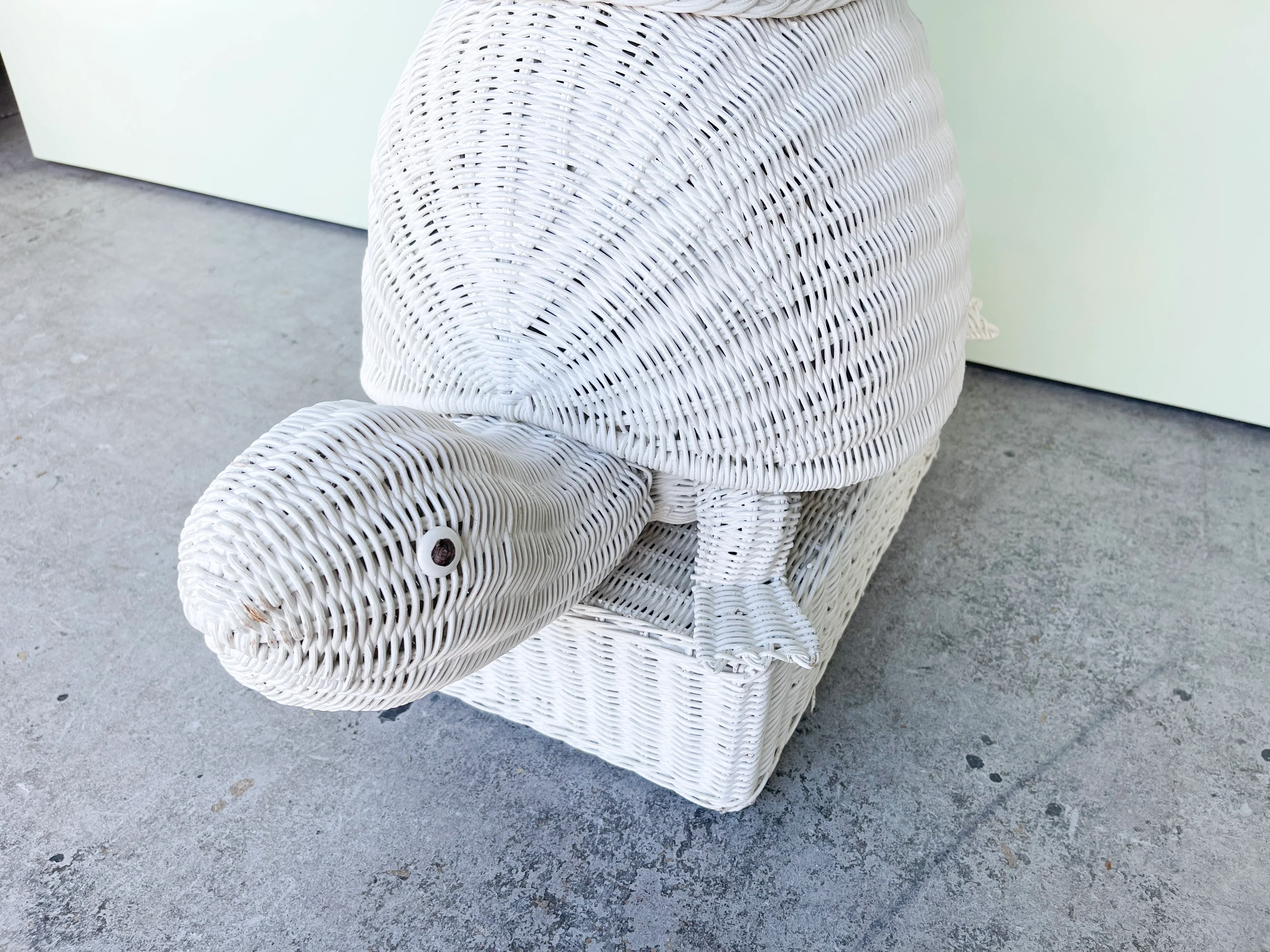 Whimsical Wicker Turtle Floor Lamp - Image 5