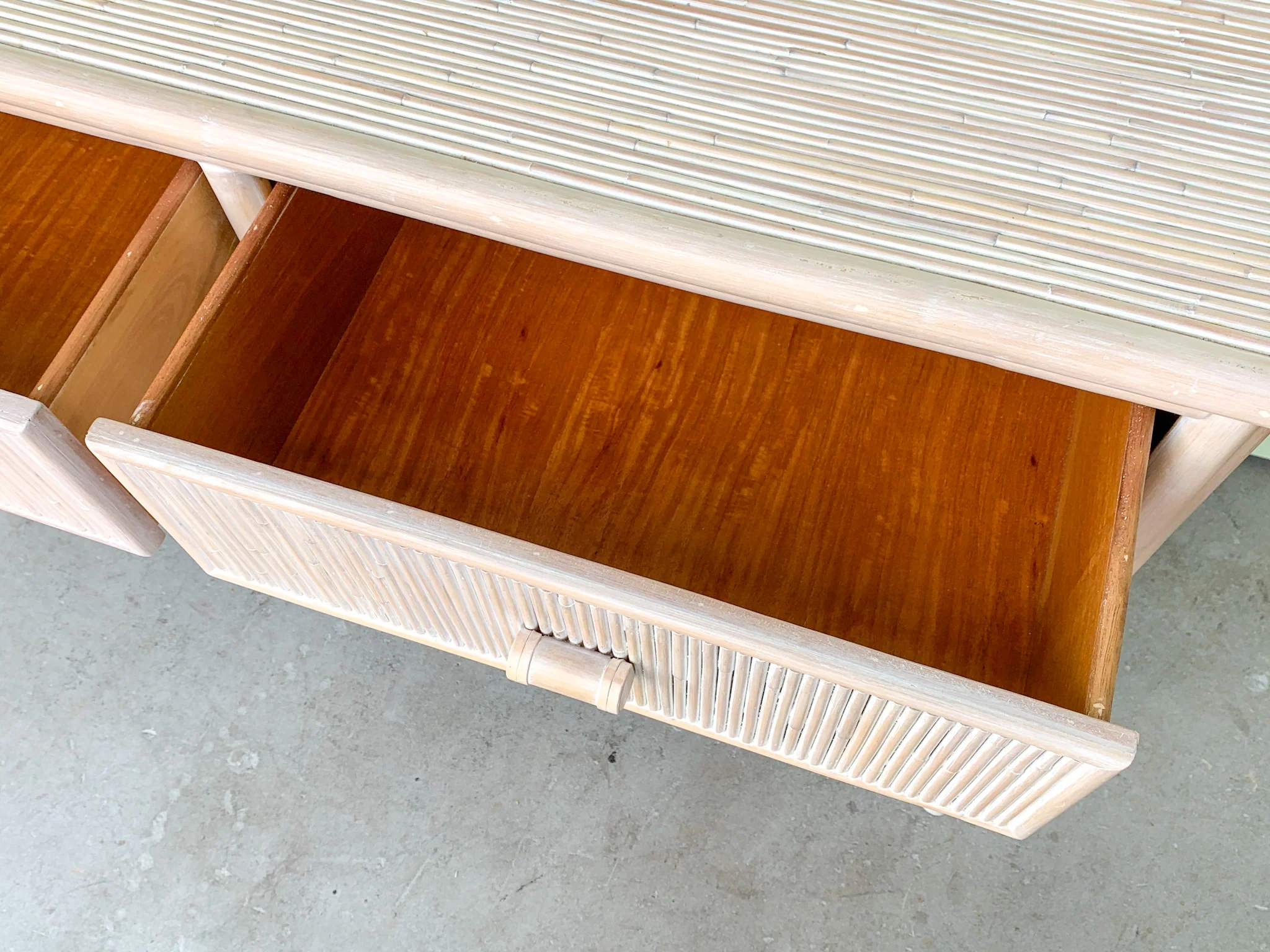 White Washed Split Bamboo Chest - Image 4