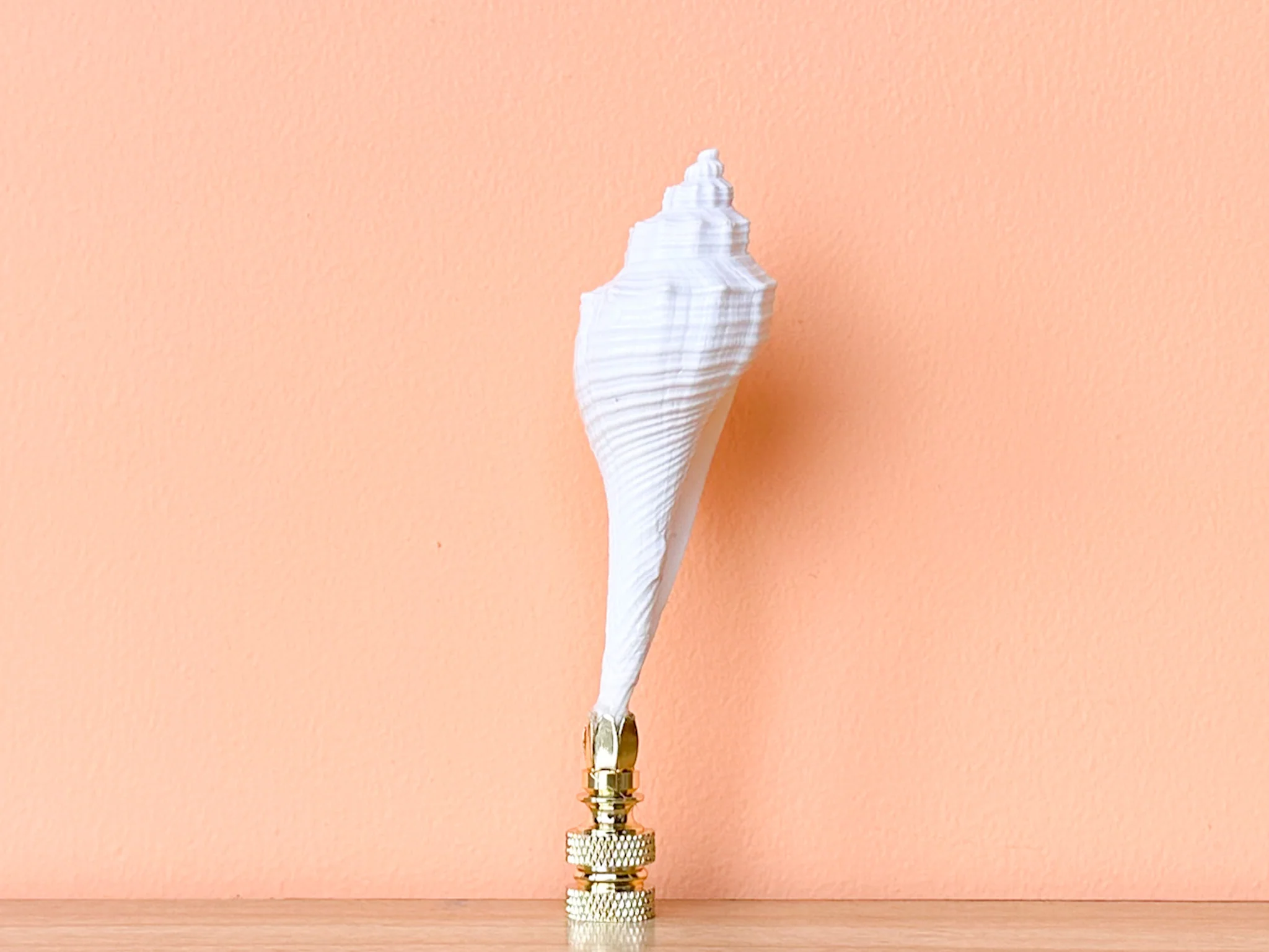 White Spindle Shell Finial - Image 2