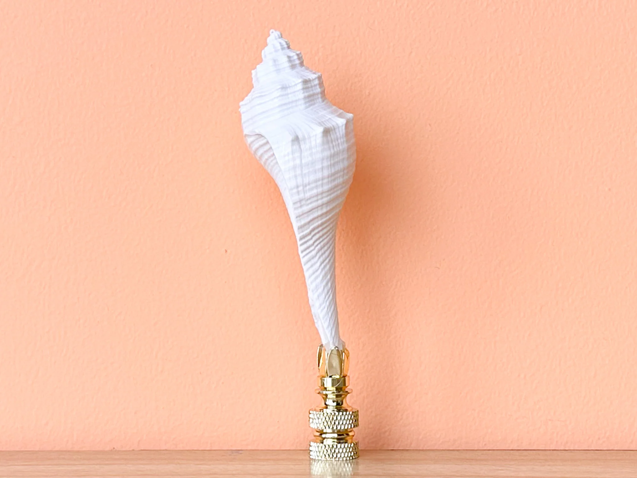 White Spindle Shell Finial - Image 4