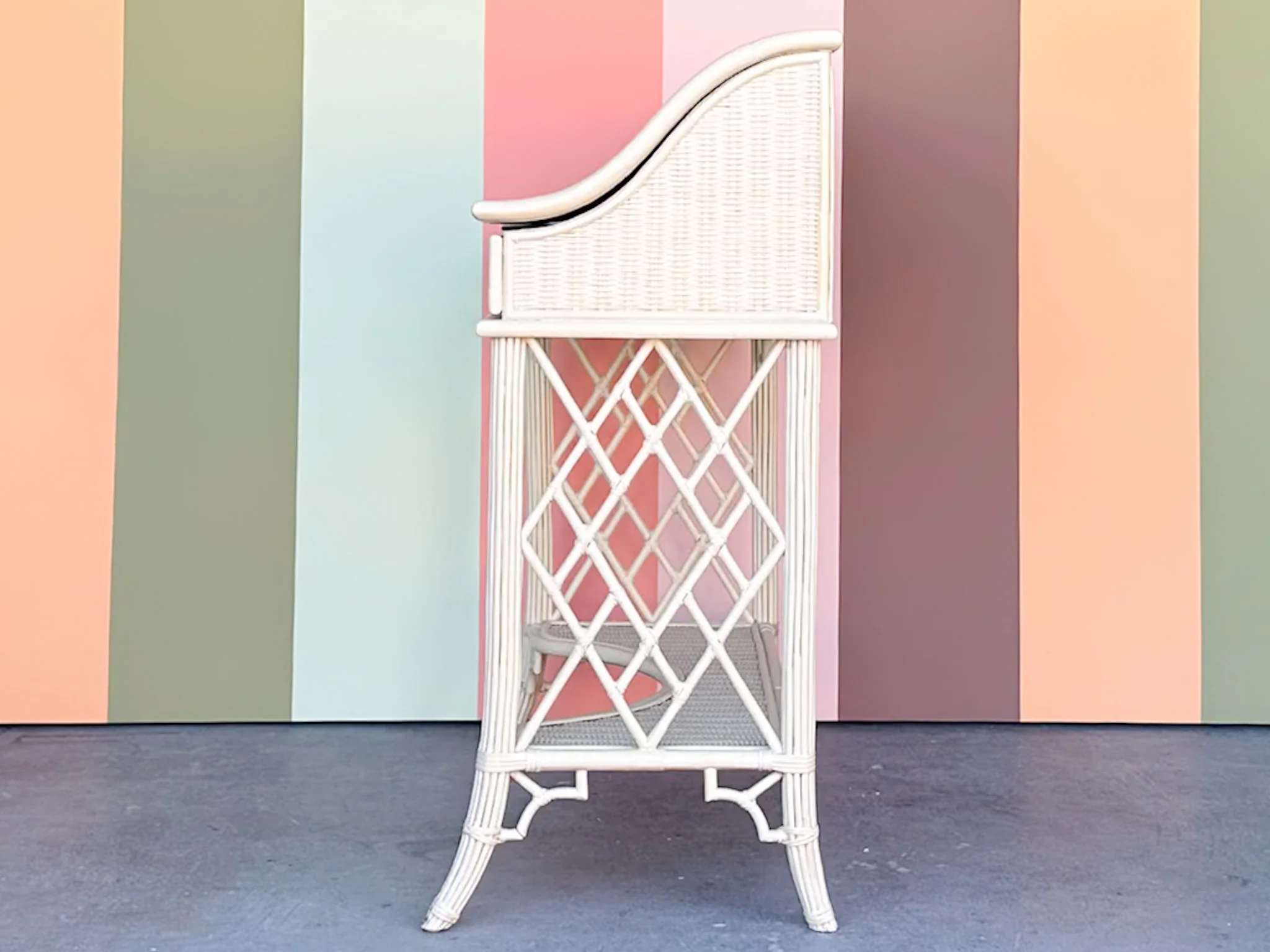 Wicker and Rattan Secretary Desk - Image 9
