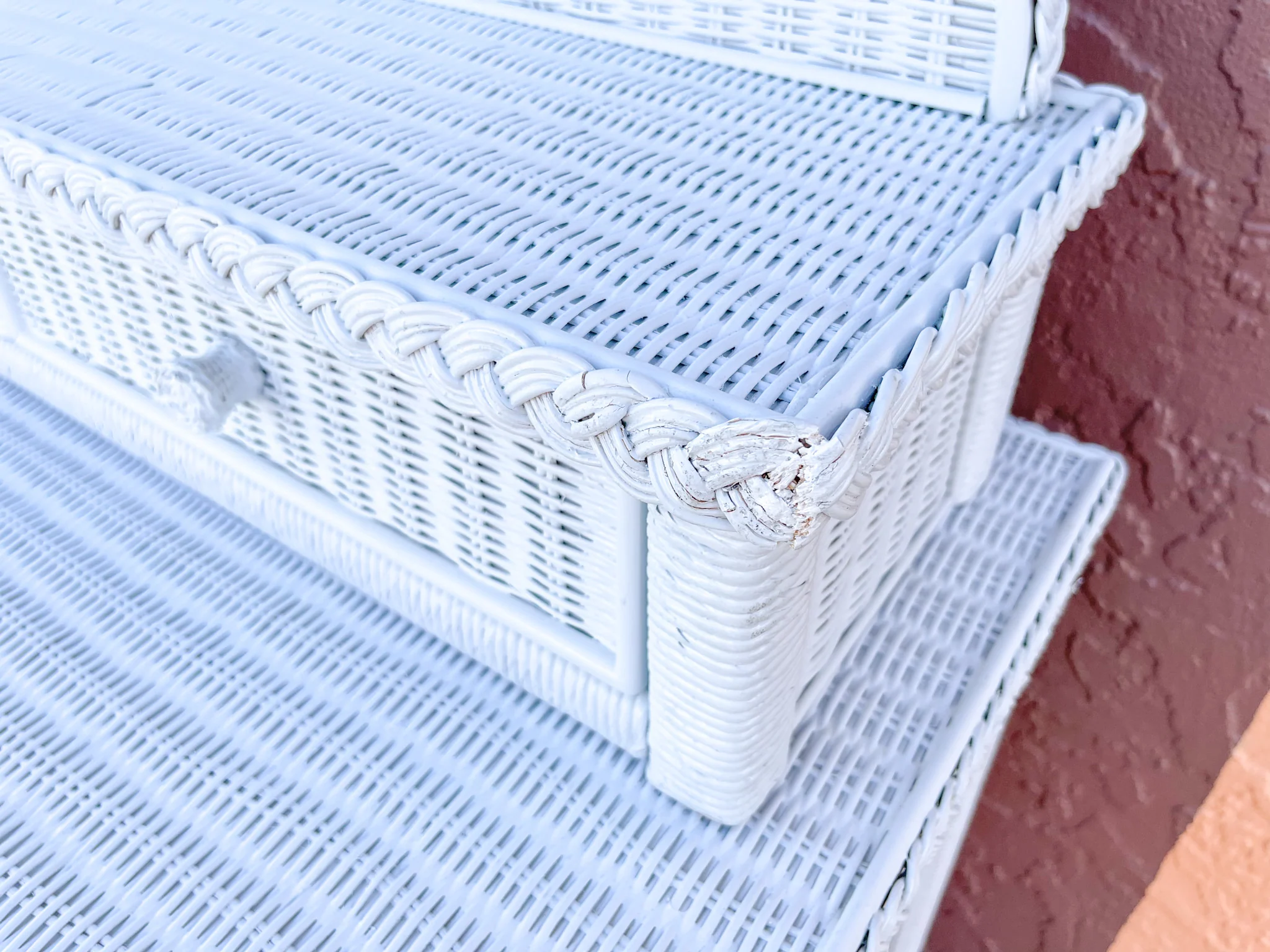 Wicker Chic Chest with Mirror - Image 3