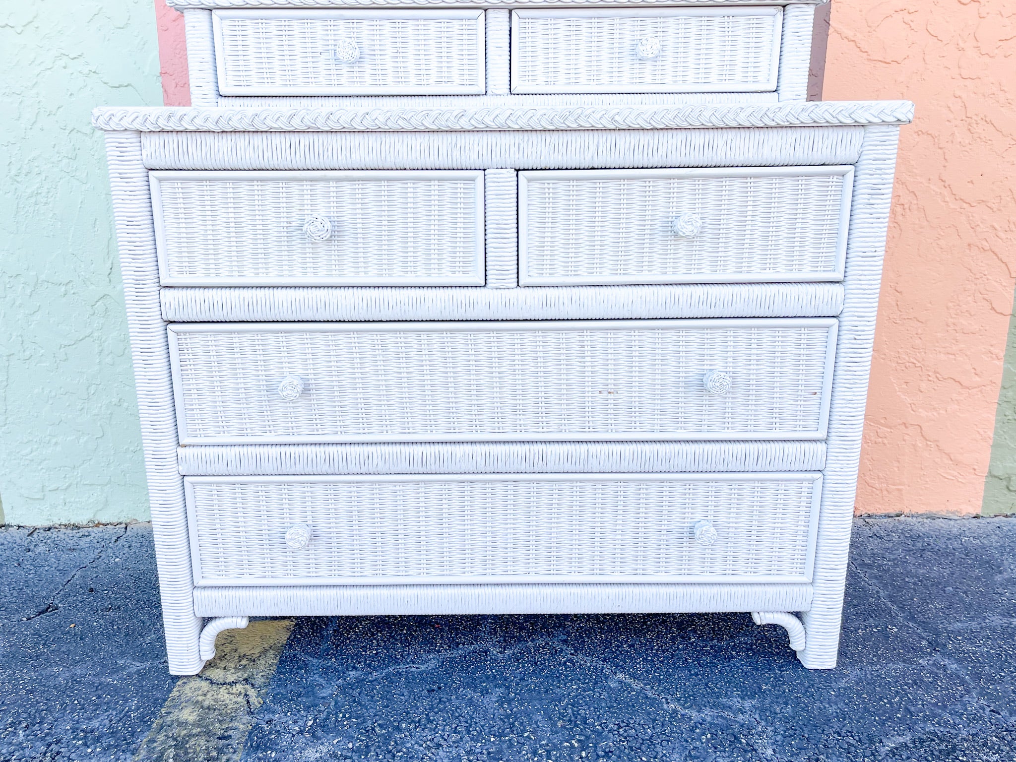 Wicker Chic Chest with Mirror - Image 7