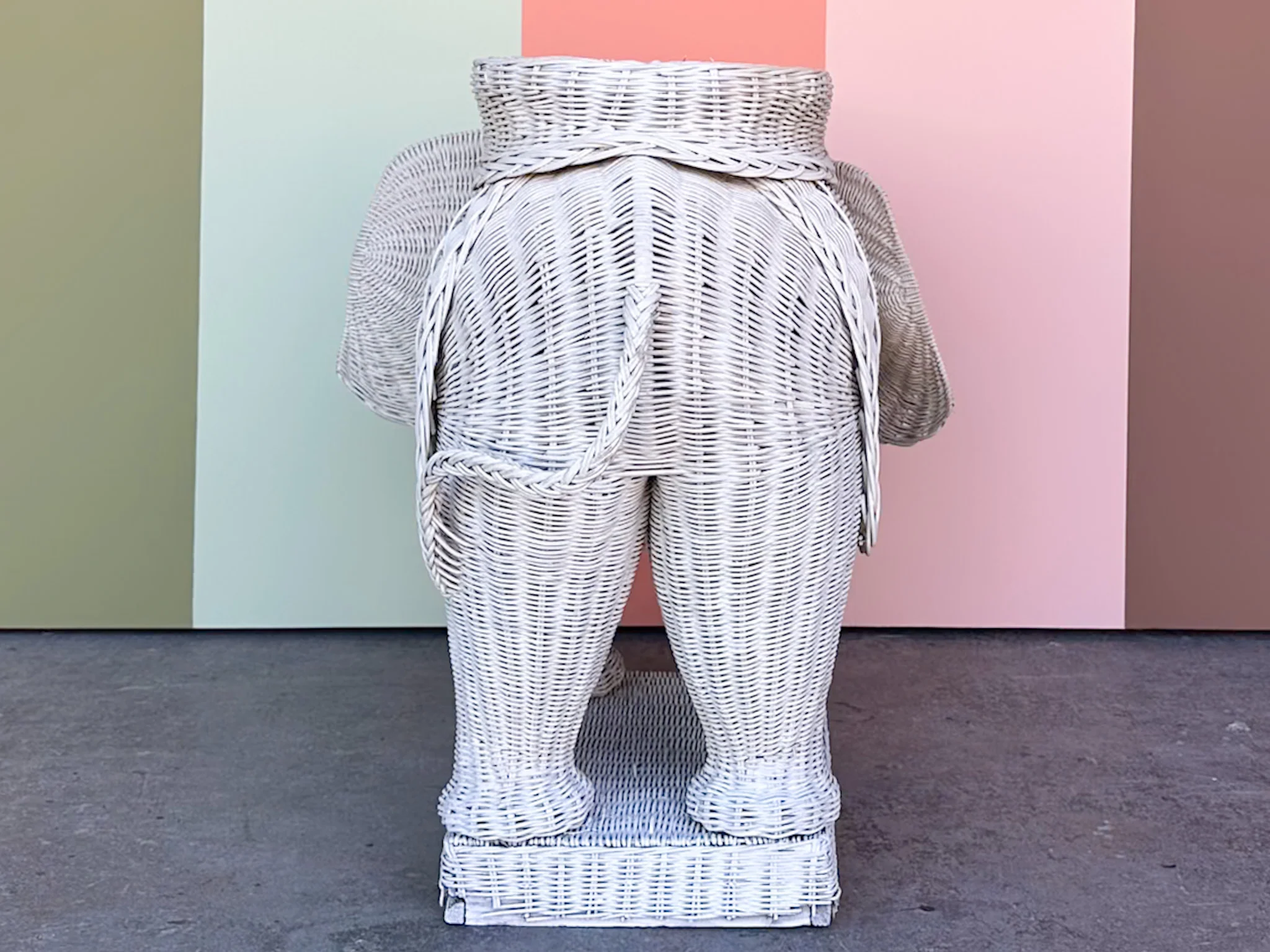Wicker Elephant Garden Seat - Image 6