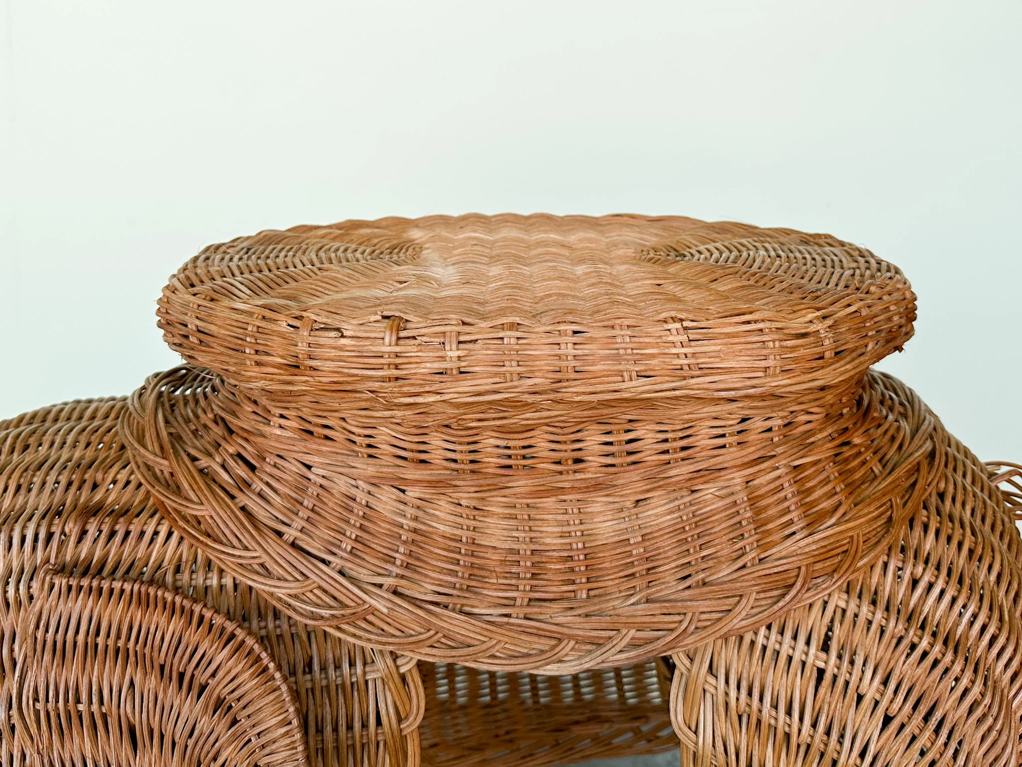 Wicker Elephant Garden Seat - Image 6
