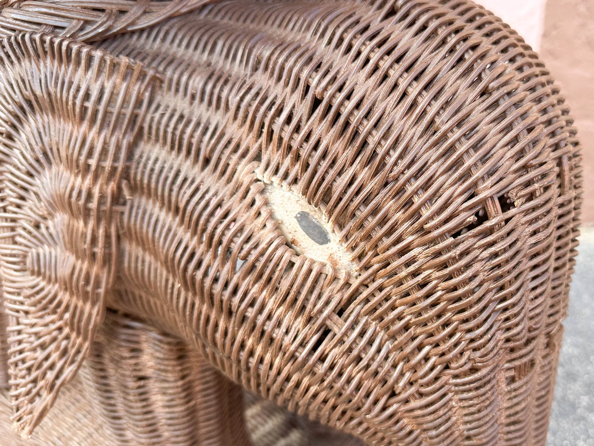 Wicker Elephant Garden Seat - Image 3