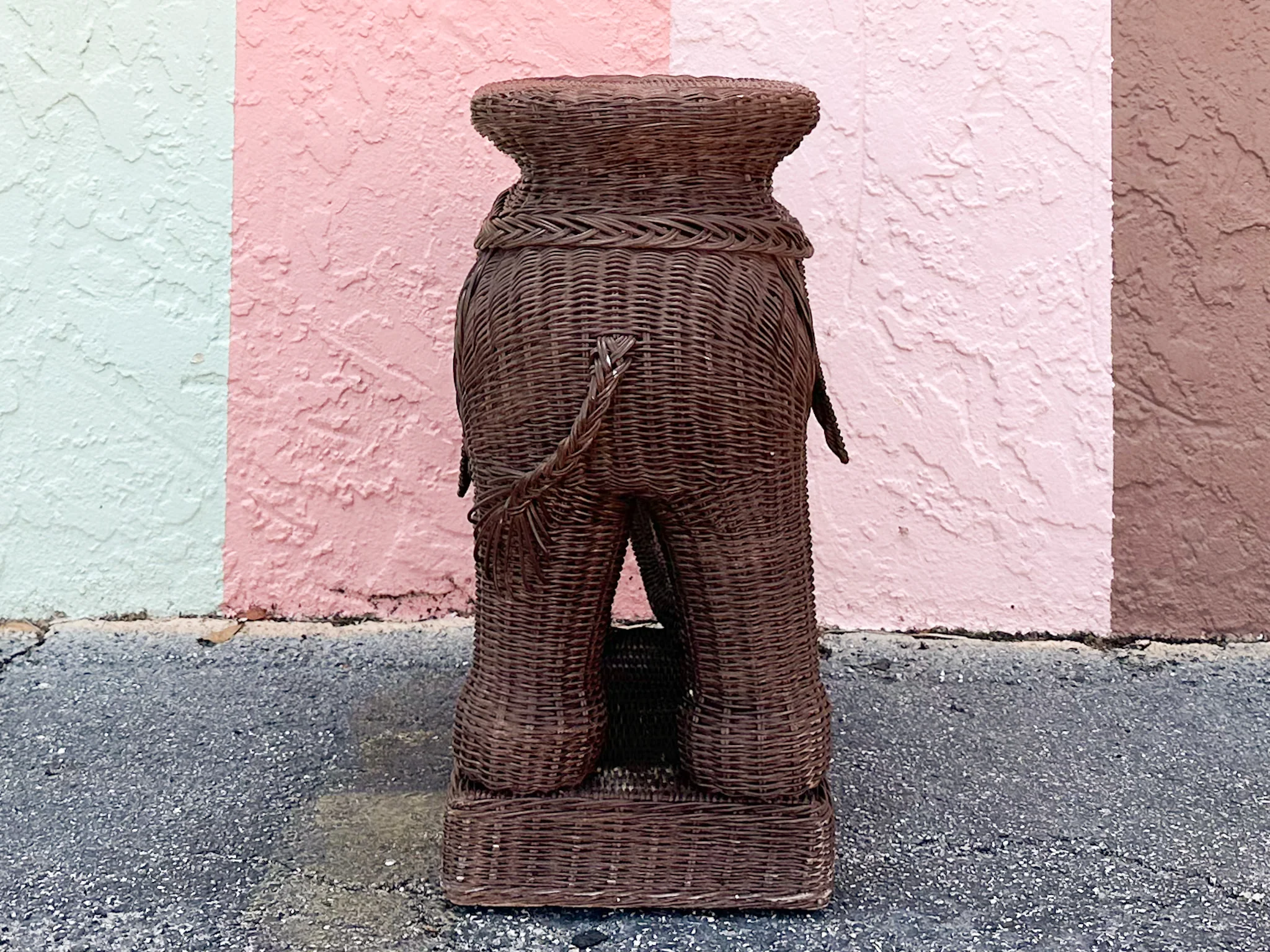 Wicker Elephant Garden Seat - Image 9