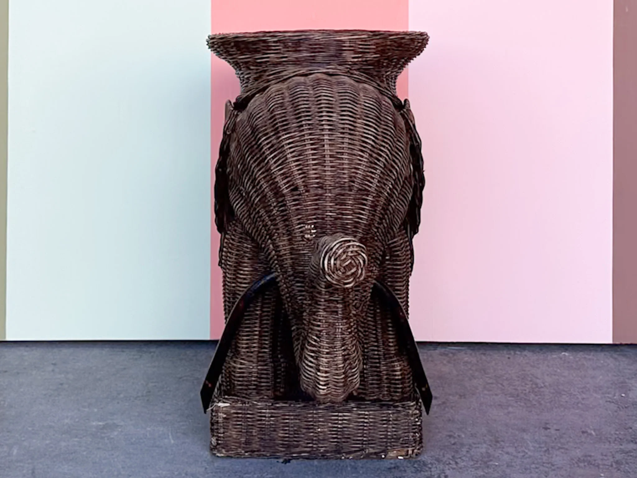 Wicker Elephant Plant Stand - Image 6