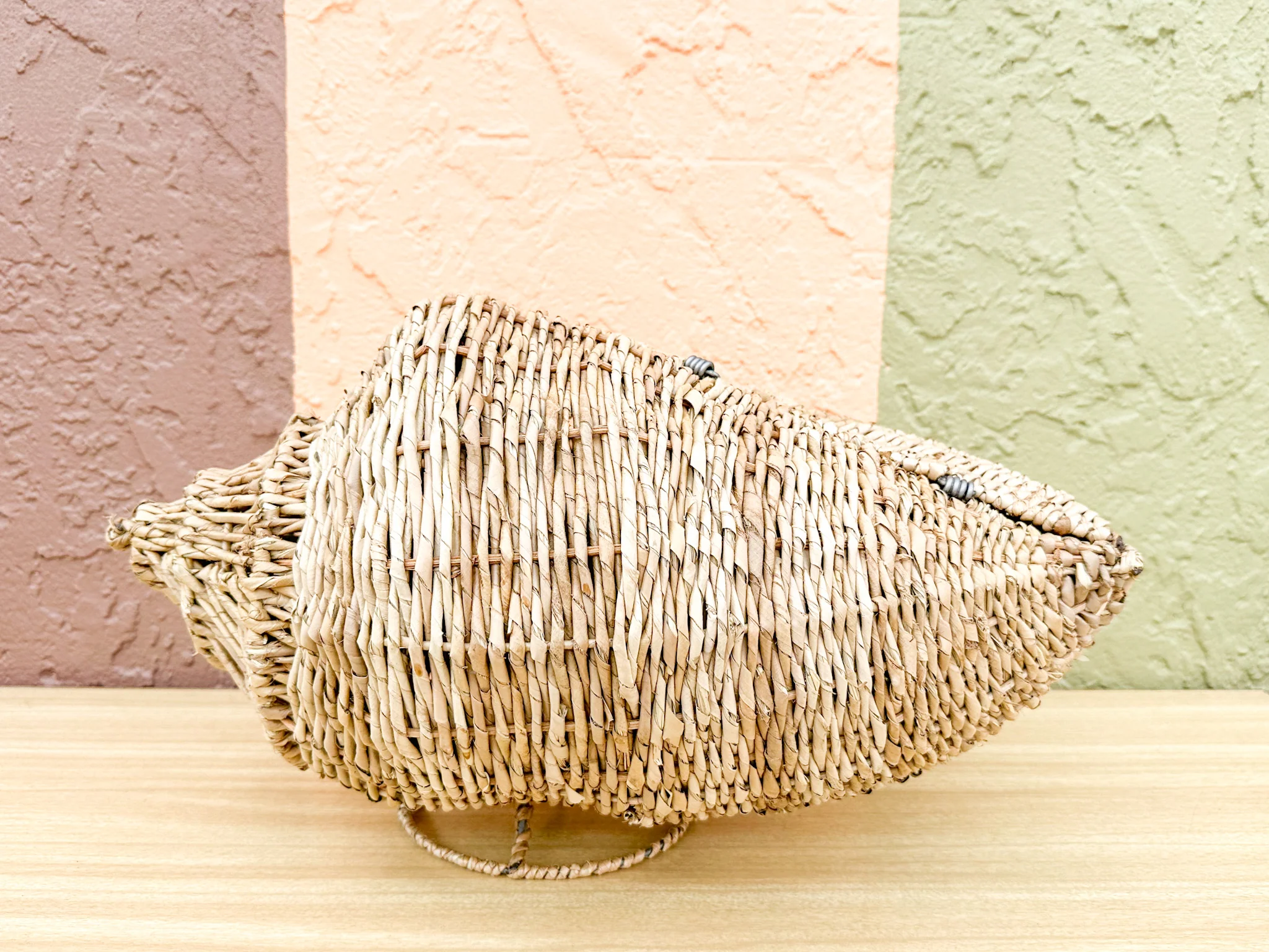 Large Wicker Shell Basket - Image 2