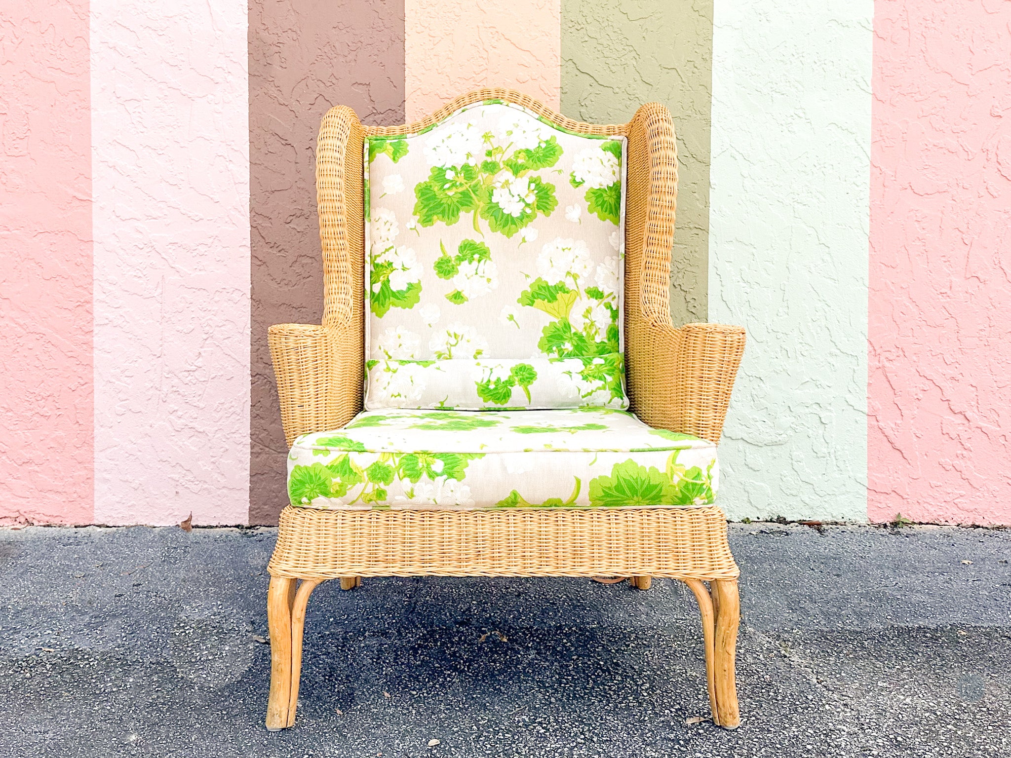 Wicker Wingback Chair - Image 13