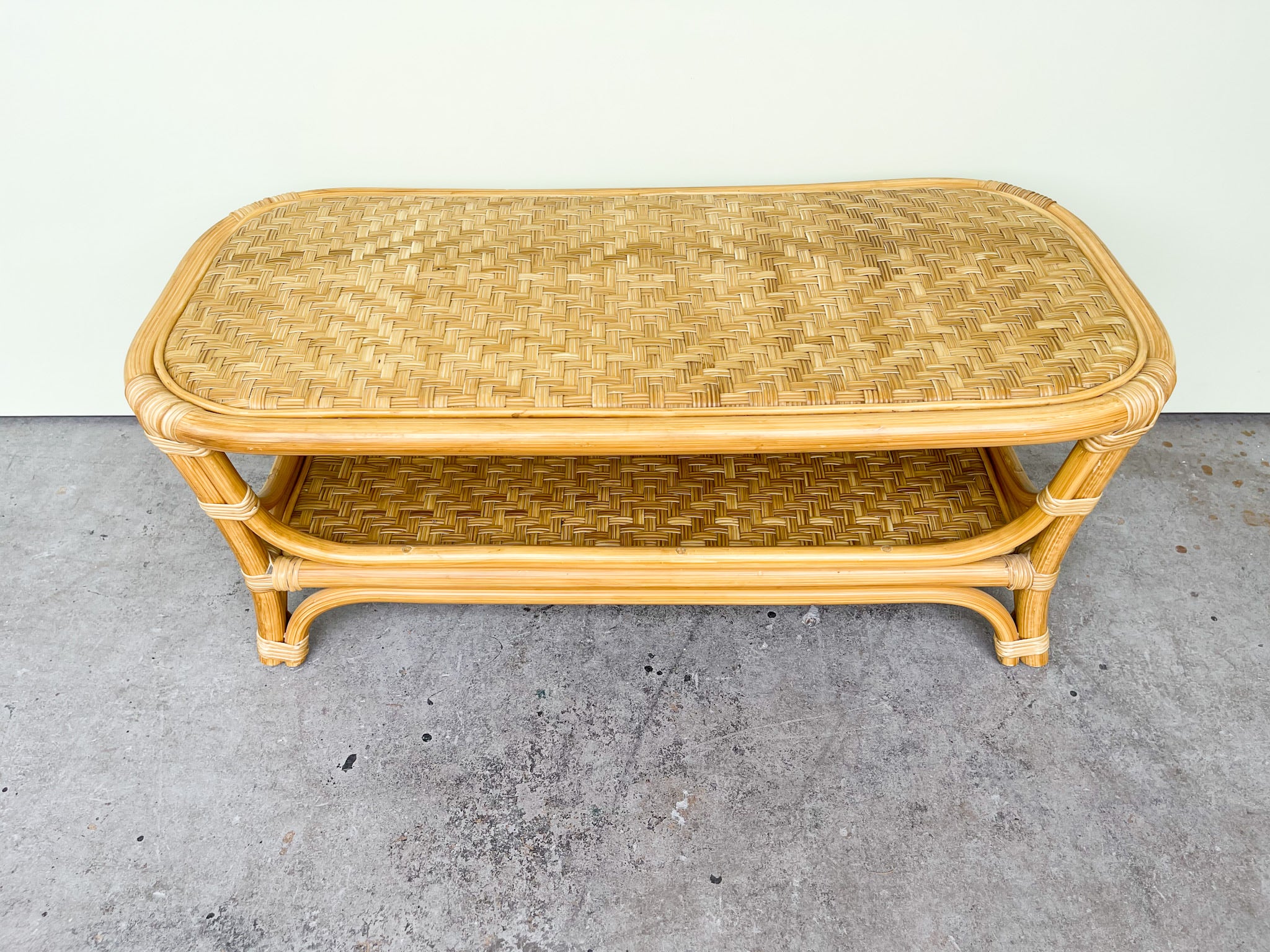 Woven Rattan Coffee Table - Image 5