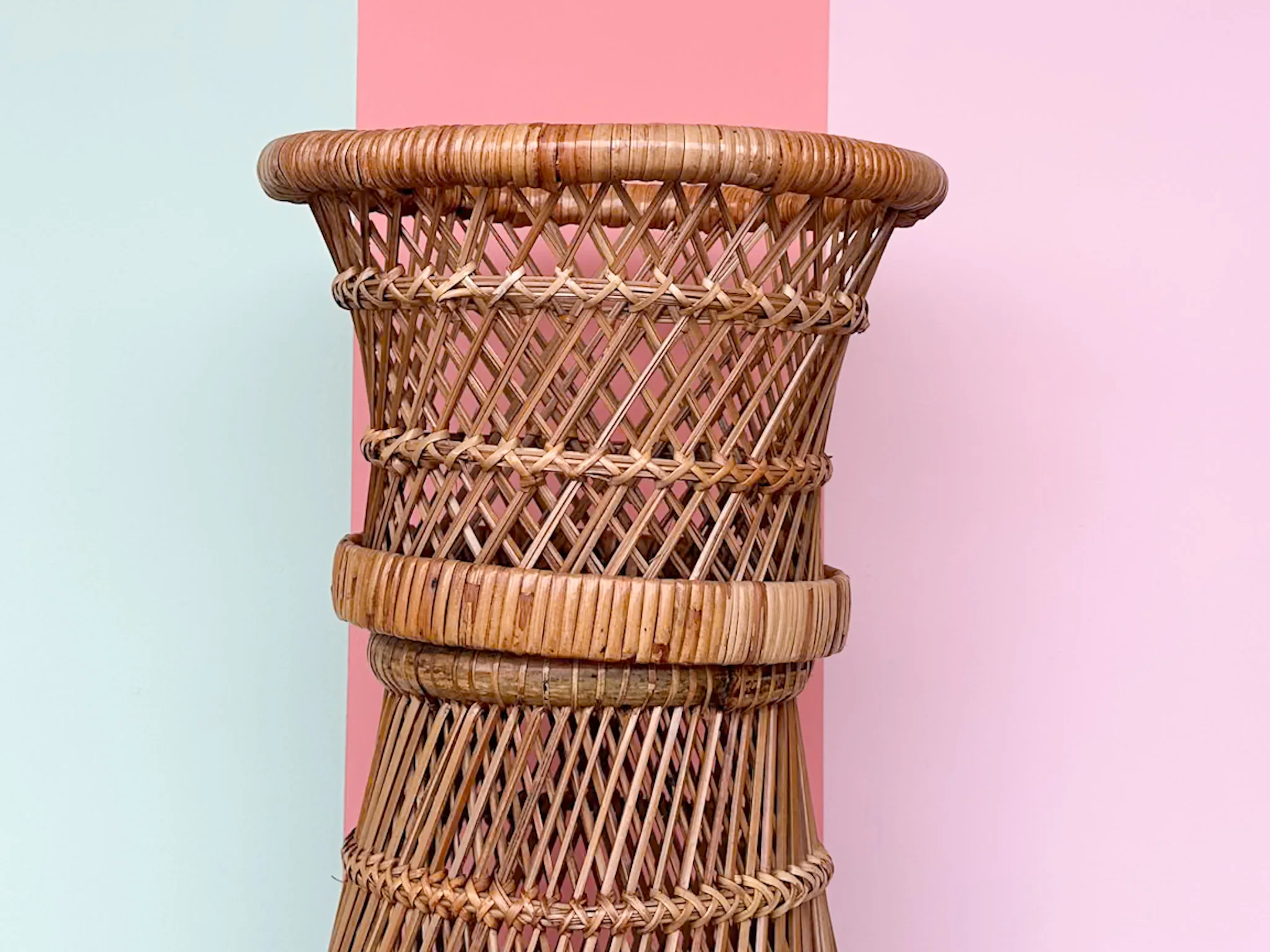 Woven Rattan Plant Stand - Image 4