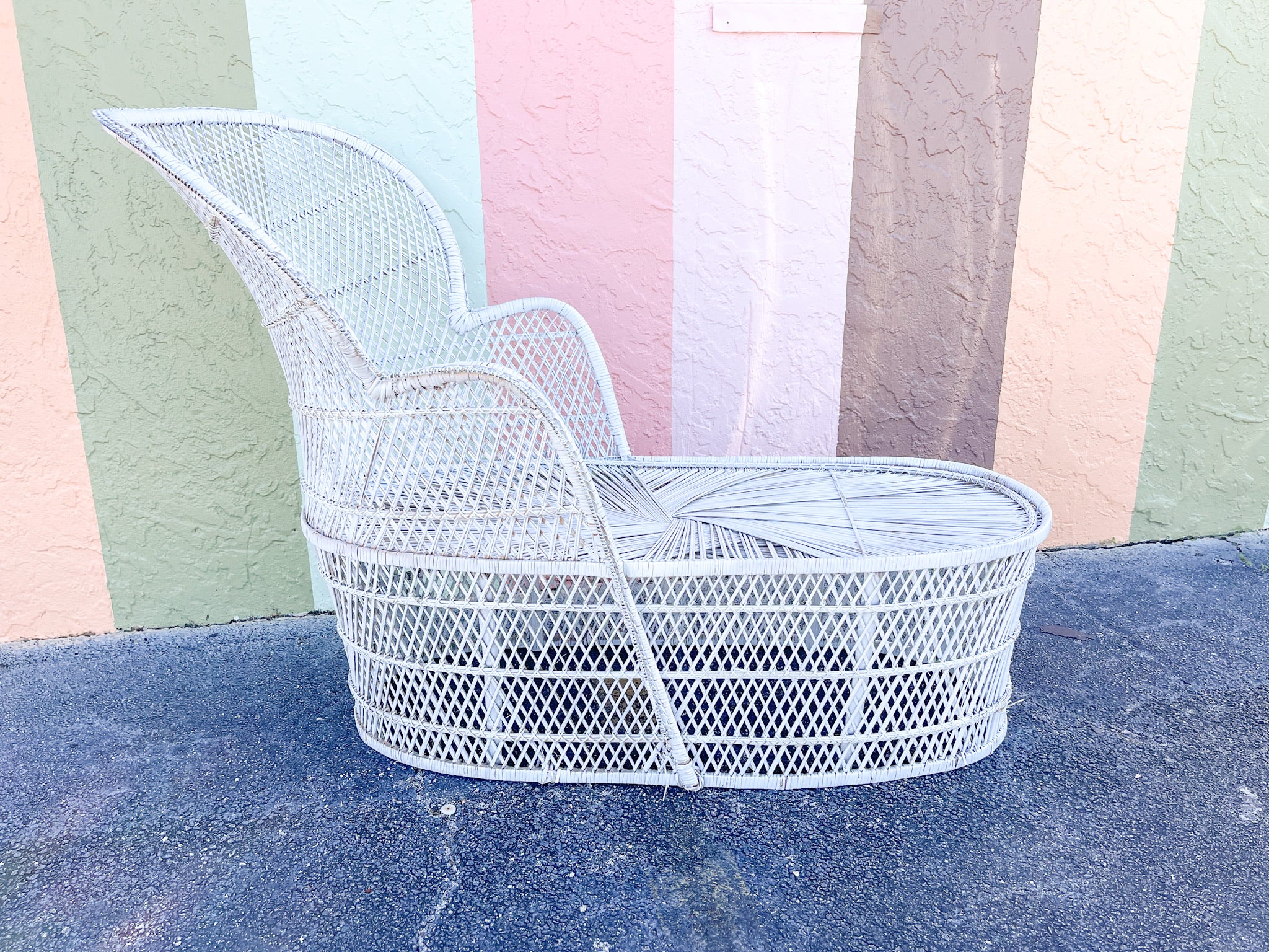Woven Wicker Chaise - Image 2