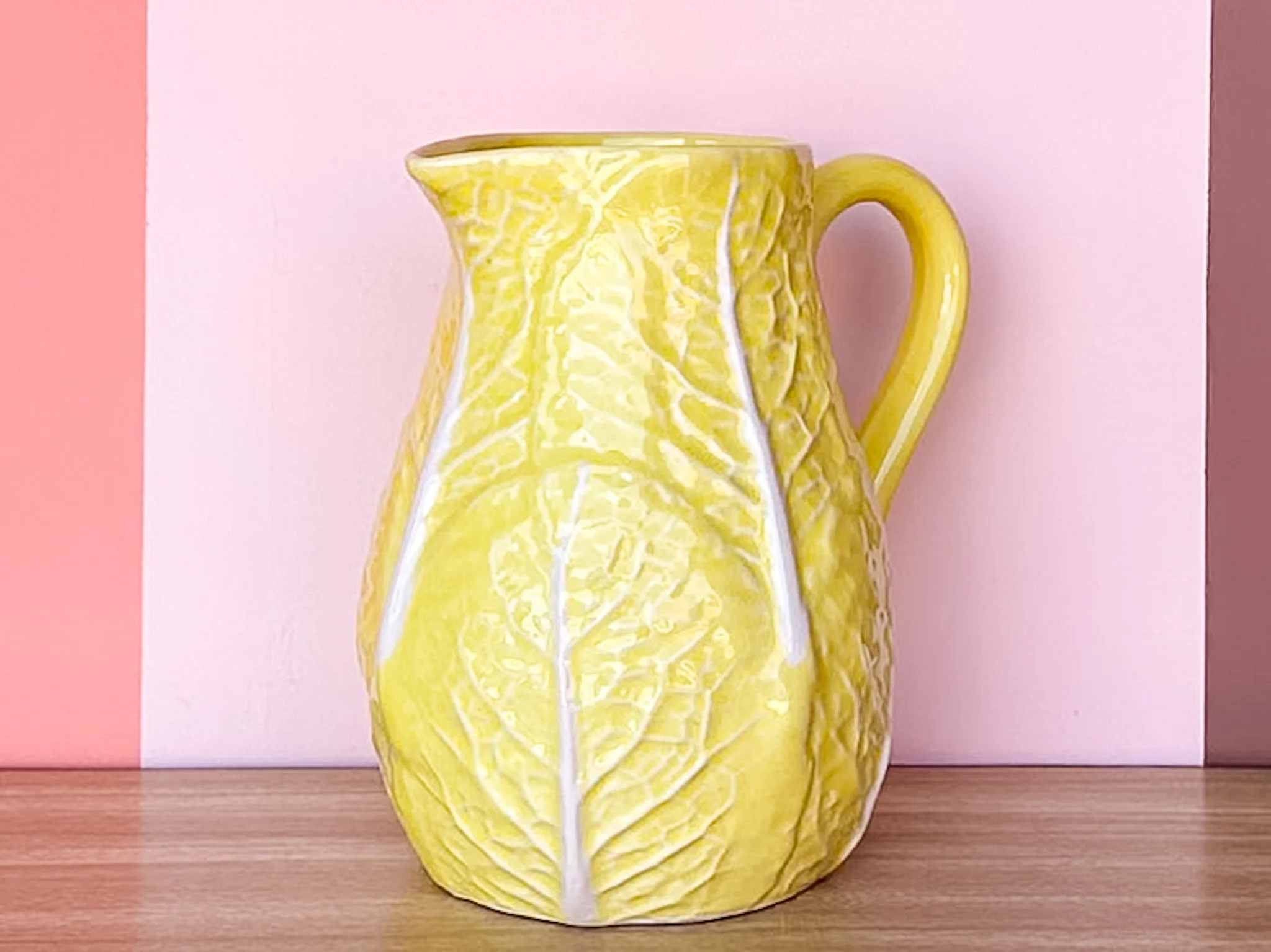 Yellow Lettuce Leaf Pitcher - Image 4