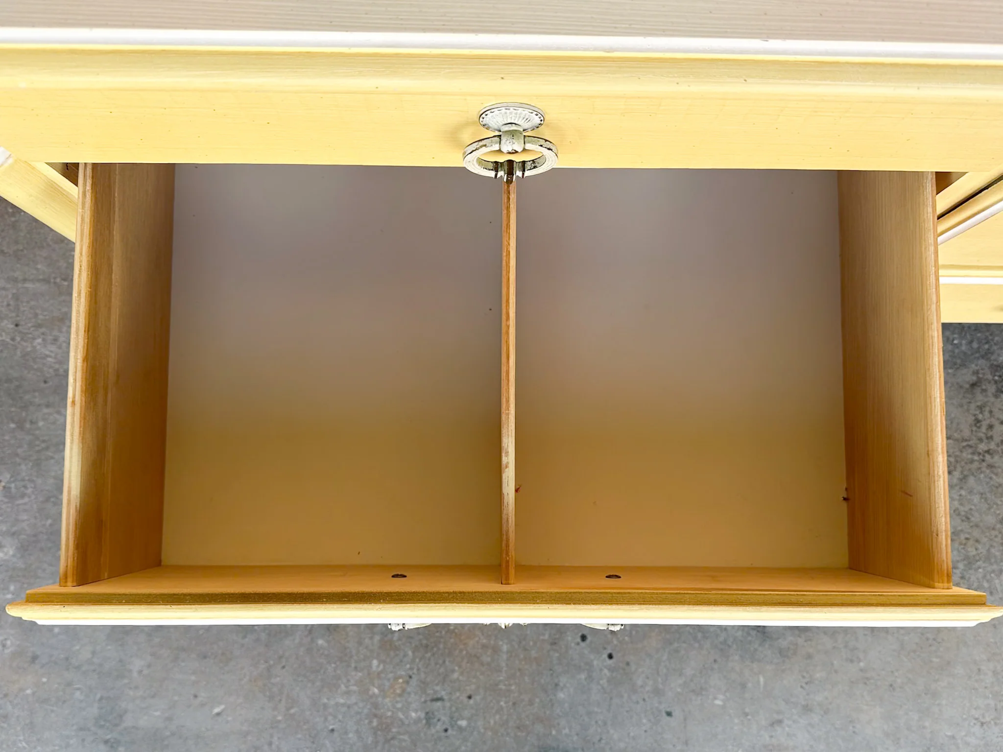 Yellow Thomasville Faux Bamboo Dresser - Image 5