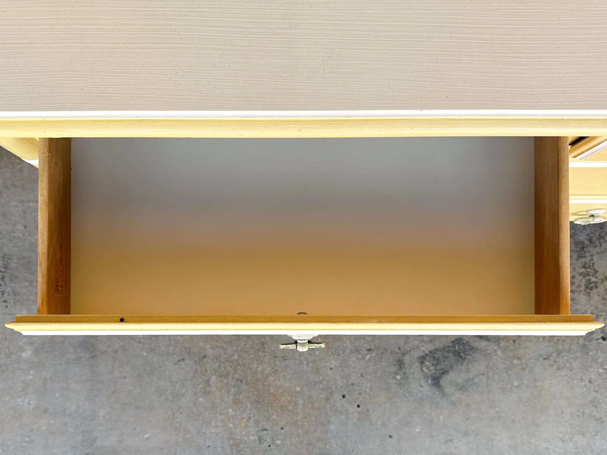 Yellow Thomasville Faux Bamboo Dresser - Image 7